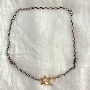 Marla Aaron Gold Star Locket and Biker Chain